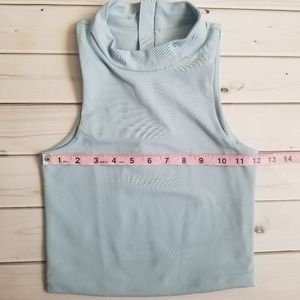 Girlfriend Collective Freddie Crop Sky Blue XS